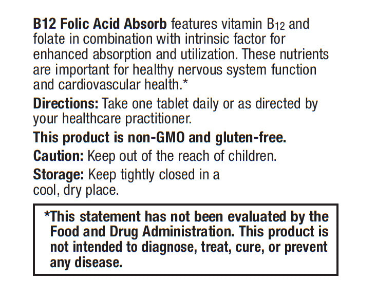 B12 Folic Acid Absorb